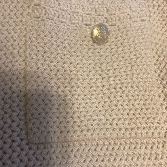 J crew toasted cream Short-sleeve sweater lady jacket - Picture 3 of 4